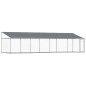 vidaXL Hundezwinger mit Dach und Tür Grau 8x2x2 m Verzinkter Stahl vidaXL Hundezwinger mit Dach und Tür Grau 8x2x2 m Verzinkter Stahl