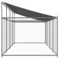 vidaXL Hundezwinger mit Dach und Tür Grau 8x2x2 m Verzinkter Stahl vidaXL Hundezwinger mit Dach und Tür Grau 8x2x2 m Verzinkter Stahl