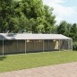 vidaXL Hundezwinger mit Dach und Tür Grau 12x2x2 m Verzinkter Stahl vidaXL Hundezwinger mit Dach und Tür Grau 12x2x2 m Verzinkter Stahl