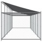 vidaXL Hundezwinger mit Dach und Tür Grau 12x2x2 m Verzinkter Stahl vidaXL Hundezwinger mit Dach und Tür Grau 12x2x2 m Verzinkter Stahl