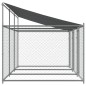 vidaXL Hundezwinger mit Dach und Türen Grau 6x2x2 m Verzinkter Stahl vidaXL Hundezwinger mit Dach und Türen Grau 6x2x2 m Verzinkter Stahl