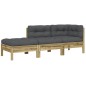 vidaXL Gartensofa mit Kissen und Hocker 2-Sitzer vidaXL Gartensofa mit Kissen und Hocker 2-Sitzer