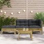 vidaXL Gartensofa mit Kissen und Hocker 2-Sitzer vidaXL Gartensofa mit Kissen und Hocker 2-Sitzer