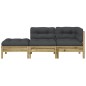 vidaXL Gartensofa mit Kissen und Hocker 2-Sitzer vidaXL Gartensofa mit Kissen und Hocker 2-Sitzer