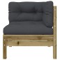vidaXL Gartensofa mit Kissen und Hocker 2-Sitzer vidaXL Gartensofa mit Kissen und Hocker 2-Sitzer