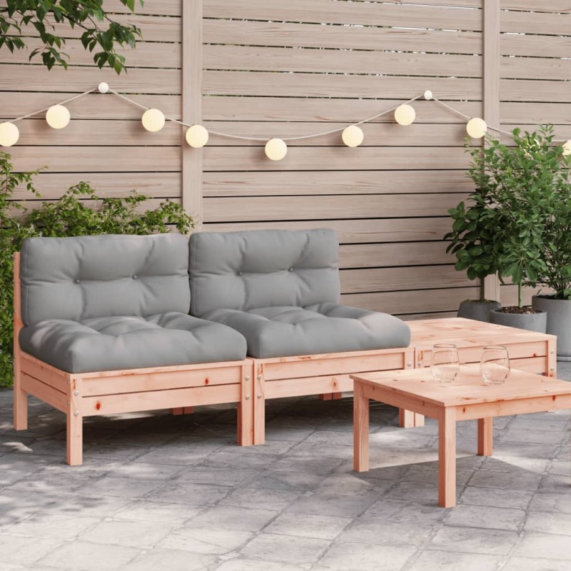 vidaXL Gartensofa mit Kissen und Hocker 2-Sitzer vidaXL Gartensofa mit Kissen und Hocker 2-Sitzer