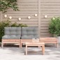 vidaXL Gartensofa mit Kissen und Hocker 2-Sitzer vidaXL Gartensofa mit Kissen und Hocker 2-Sitzer