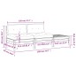 vidaXL Gartensofa mit Kissen und Hocker 2-Sitzer vidaXL Gartensofa mit Kissen und Hocker 2-Sitzer