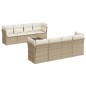 vidaXL 9-tlg. Garten-Sofagarnitur mit Kissen Beige Poly Rattan vidaXL 9-tlg. Garten-Sofagarnitur mit Kissen Beige Poly Rattan