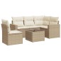 vidaXL 6-tlg. Garten-Sofagarnitur mit Kissen Beige Poly Rattan vidaXL 6-tlg. Garten-Sofagarnitur mit Kissen Beige Poly Rattan