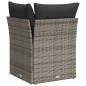 vidaXL Garten-Ecksofa mit Kissen Grau Poly Rattan vidaXL Garten-Ecksofa mit Kissen Grau Poly Rattan