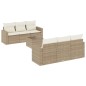 vidaXL 7-tlg. Garten-Sofagarnitur mit Kissen Beige Poly Rattan vidaXL 7-tlg. Garten-Sofagarnitur mit Kissen Beige Poly Rattan