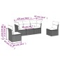 vidaXL 5-tlg. Garten-Sofagarnitur mit Kissen Schwarz Poly Rattan vidaXL 5-tlg. Garten-Sofagarnitur mit Kissen Schwarz Poly Rattan