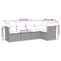 vidaXL 5-tlg. Garten-Sofagarnitur mit Kissen Beige Poly Rattan vidaXL 5-tlg. Garten-Sofagarnitur mit Kissen Beige Poly Rattan