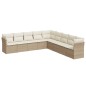 vidaXL 9-tlg. Garten-Sofagarnitur mit Kissen Beige Poly Rattan vidaXL 9-tlg. Garten-Sofagarnitur mit Kissen Beige Poly Rattan