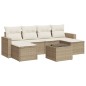 vidaXL 7-tlg. Garten-Sofagarnitur mit Kissen Beige Poly Rattan vidaXL 7-tlg. Garten-Sofagarnitur mit Kissen Beige Poly Rattan