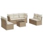 vidaXL 8-tlg. Garten-Sofagarnitur mit Kissen Beige Poly Rattan vidaXL 8-tlg. Garten-Sofagarnitur mit Kissen Beige Poly Rattan