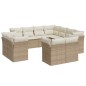 vidaXL 11-tlg. Garten-Sofagarnitur mit Kissen Beige Poly Rattan vidaXL 11-tlg. Garten-Sofagarnitur mit Kissen Beige Poly Rattan