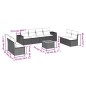 vidaXL 9-tlg. Garten-Sofagarnitur mit Kissen Schwarz Poly Rattan vidaXL 9-tlg. Garten-Sofagarnitur mit Kissen Schwarz Poly Rattan