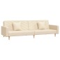 vidaXL Schlafsofa 2-Sitzer mit 2 Kissen Creme Stoff vidaXL Schlafsofa 2-Sitzer mit 2 Kissen Creme Stoff