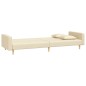 vidaXL Schlafsofa 2-Sitzer mit 2 Kissen Creme Stoff vidaXL Schlafsofa 2-Sitzer mit 2 Kissen Creme Stoff