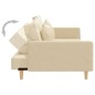 vidaXL Schlafsofa 2-Sitzer mit 2 Kissen Creme Stoff vidaXL Schlafsofa 2-Sitzer mit 2 Kissen Creme Stoff