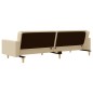 vidaXL Schlafsofa 2-Sitzer mit 2 Kissen Creme Stoff vidaXL Schlafsofa 2-Sitzer mit 2 Kissen Creme Stoff