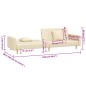 vidaXL Schlafsofa 2-Sitzer mit 2 Kissen Creme Stoff vidaXL Schlafsofa 2-Sitzer mit 2 Kissen Creme Stoff