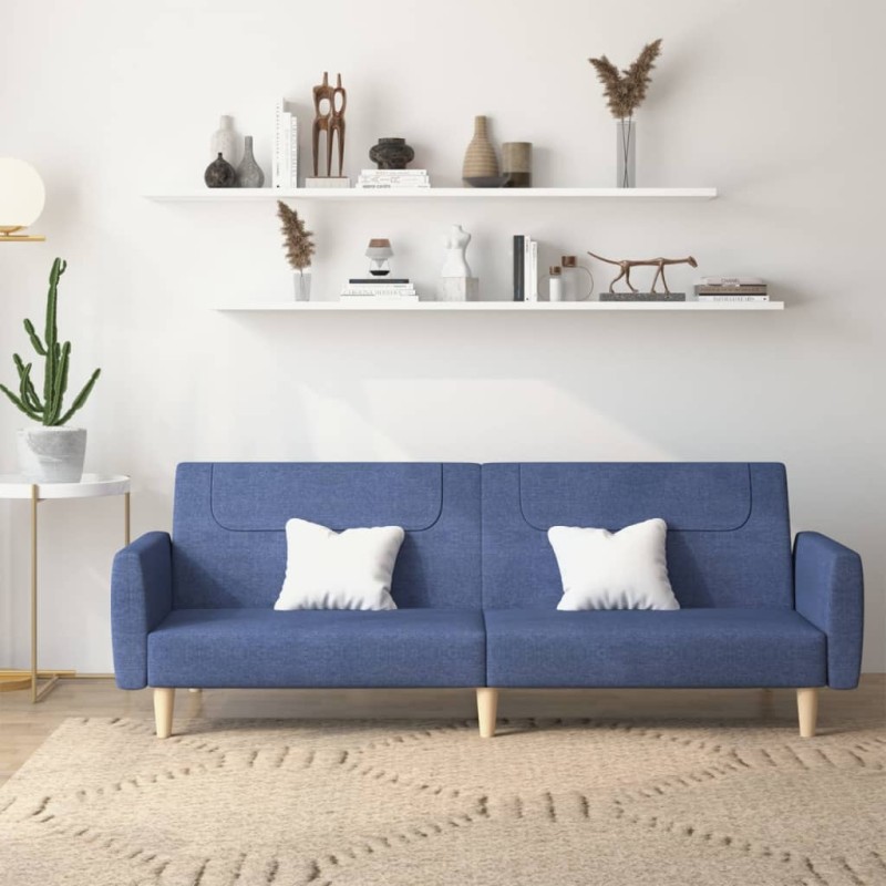 vidaXL Schlafsofa 2-Sitzer Blau Stoff vidaXL Schlafsofa 2-Sitzer Blau Stoff