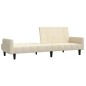 vidaXL Schlafsofa 2-Sitzer Creme Samt vidaXL Schlafsofa 2-Sitzer Creme Samt