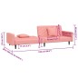 vidaXL Schlafsofa 2-Sitzer mit 2 Kissen Rosa Samt vidaXL Schlafsofa 2-Sitzer mit 2 Kissen Rosa Samt