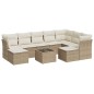 vidaXL 10-tlg. Garten-Sofagarnitur mit Kissen Beige Poly Rattan vidaXL 10-tlg. Garten-Sofagarnitur mit Kissen Beige Poly Rattan