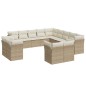 vidaXL 13-tlg. Garten-Sofagarnitur mit Kissen Beige Poly Rattan vidaXL 13-tlg. Garten-Sofagarnitur mit Kissen Beige Poly Rattan
