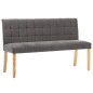 vidaXL Bank 140 cm Grau Samt vidaXL Bank 140 cm Grau Samt