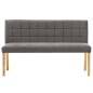 vidaXL Bank 140 cm Grau Samt vidaXL Bank 140 cm Grau Samt