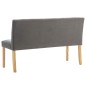 vidaXL Bank 140 cm Grau Samt vidaXL Bank 140 cm Grau Samt
