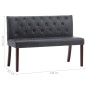 vidaXL Sitzbank 120 cm Grau Wildleder-Optik vidaXL Sitzbank 120 cm Grau Wildleder-Optik