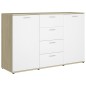 vidaXL Sideboard Weiß Sonoma-Eiche 120x35,5x75 cm Holzwerkstoff vidaXL Sideboard Weiß Sonoma-Eiche 120x35,5x75 cm Holzwerkstoff