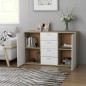 vidaXL Sideboard Weiß Sonoma-Eiche 120x35,5x75 cm Holzwerkstoff vidaXL Sideboard Weiß Sonoma-Eiche 120x35,5x75 cm Holzwerkstoff
