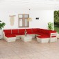 vidaXL 11-tlg. Garten-Sofagarnitur aus Paletten mit Kissen Fichtenholz vidaXL 11-tlg. Garten-Sofagarnitur aus Paletten mit Kissen Fichtenholz