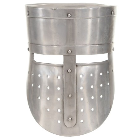 vidaXL Mittelalterlicher Ritterhelm Antik Replik LARP Silbern Stahl 