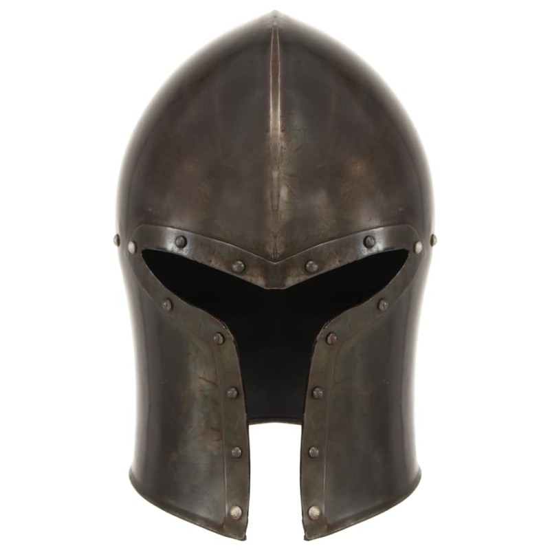 vidaXL Mittelalterlicher Ritterhelm Antik Replik LARP Silbern Stahl vidaXL Mittelalterlicher Ritterhelm Antik Replik LARP Silbern Stahl
