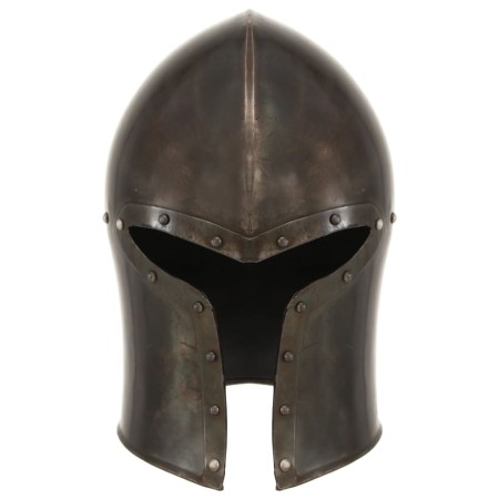 vidaXL Mittelalterlicher Ritterhelm Antik Replik LARP Silbern Stahl 