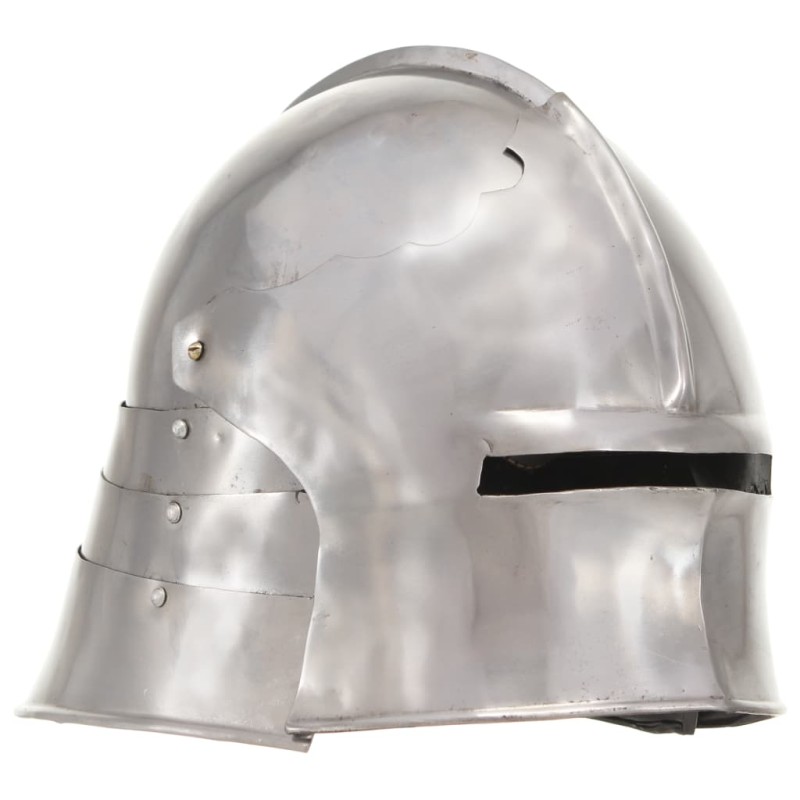 vidaXL Mittelalterlicher Ritterhelm Antik Replik LARP Silbern Stahl vidaXL Mittelalterlicher Ritterhelm Antik Replik LARP Silbern Stahl