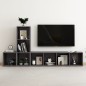 vidaXL 3-tlg. TV-Schrank-Set Hochglanz-Grau Holzwerkstoff vidaXL 3-tlg. TV-Schrank-Set Hochglanz-Grau Holzwerkstoff