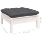 vidaXL 14-tlg. Garten-Lounge-Set mit Kissen Weiß Kiefer Massivholz vidaXL 14-tlg. Garten-Lounge-Set mit Kissen Weiß Kiefer Massivholz