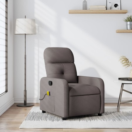 vidaXL Massagesessel Taupe Stoff