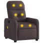 vidaXL Massagesessel Dunkelbraun Stoff vidaXL Massagesessel Dunkelbraun Stoff