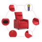 vidaXL Massagesessel Rot Kunstleder vidaXL Massagesessel Rot Kunstleder