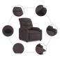 vidaXL Relaxsessel Elektrisch Dunkelbraun Stoff vidaXL Relaxsessel Elektrisch Dunkelbraun Stoff